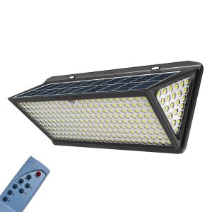 Outdoor Solar Lights with 3 Modes Motion Sensor 258 LED Solar Flood Light IP65 Waterproof Fence Garden Security Wall Lamp