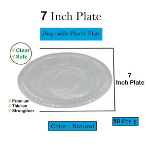 MTP - 7-P (7 inch Plate) > Disposable Plastic 7 Inch Dessert Plate for Parties and Gatherings