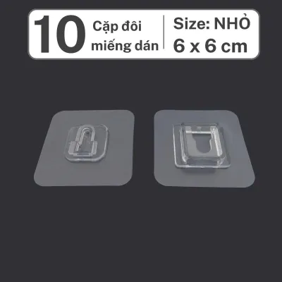 Combo 10 Bộ móc dán treo ổ cắm điện Living C bộ móc dán tường treo ổ điện treo tranh ảnh không khoan đa năng