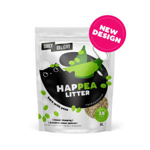 Daily Delight Happea Natural Pea Fiber Cat Litter 8L - Dust-Free Absorbent Easy-Clean Pet Sanitary