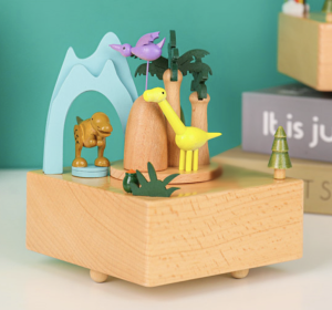 BabyBoss Carousel Music Box Mountain Tunnel with Small Moving Magnetic Train Christmas Gift Kotak Muzik