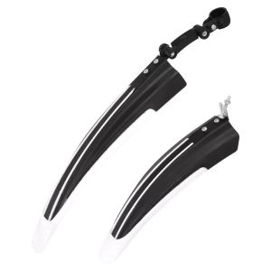 1 Pair Adjustable MTB Bike Mudguards - Flexible Colorful Mountain Bicycle Front and Rear Fender Set