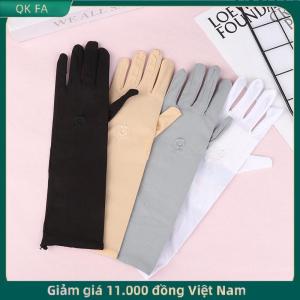 QK FA ✨ 1 cặp găng tay Kem chống nắng lái xe găng tay căng Phụ Nữ Chống UV giữa dài thoáng khí găng tay cho mùa xuân mùa hè Găng tay mỏng