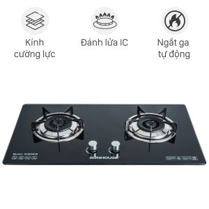 Bếp gas âm Sunhouse SHB-6636 Chính Hãng 100%-trưng bày mới 99% hệ thống tiết kiệm gas ngắt gas tự độngđánh lửa IC-Bảo Hành 24 Tháng