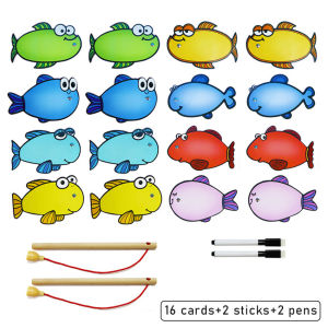 Pancing Ikan Magnet Flashcard Custom Kartu Huruf Angka Alphabet Reusable Mainan Edukasi Montessori Anak Bayi