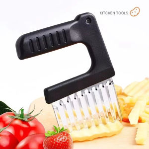 Potato Chip Slicer Stainless Steel Vegetable Fruit Crinkle Wavy Slicer Potato Cutter Fry Maker Tools