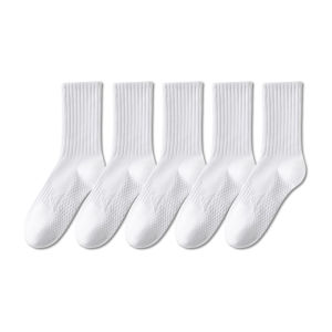High quality Sport Socks Cotton High Cut Mid Black/White Sock Student Basketball Socks For Men Women