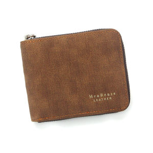 Menbense Dompet Uang Lipat Zipper Resleting D5504 Muat Banyak Cash Ada Tempat Koin Bahan Sintetis Lembut