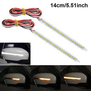 SEAMETAL 12V Car Rear Mirror Turn Signal Light Universal Warning Strips DRL Side Indicator LED Flowing Water Turn