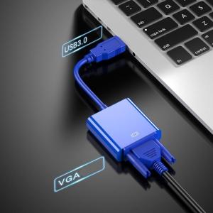 USB Để video VGA Chuyển Đổi USB3.0 Để Bộ chuyển đổi VGA Dây Dây Để Dễ Dàng hiển thị đa màn hình Setsup Và Độ Phân Giải Cao Xem