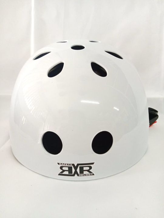 Rxr Nutshell Helmet Bike RXR GLOSSY WHITE NUTSHELL HELMET FOR