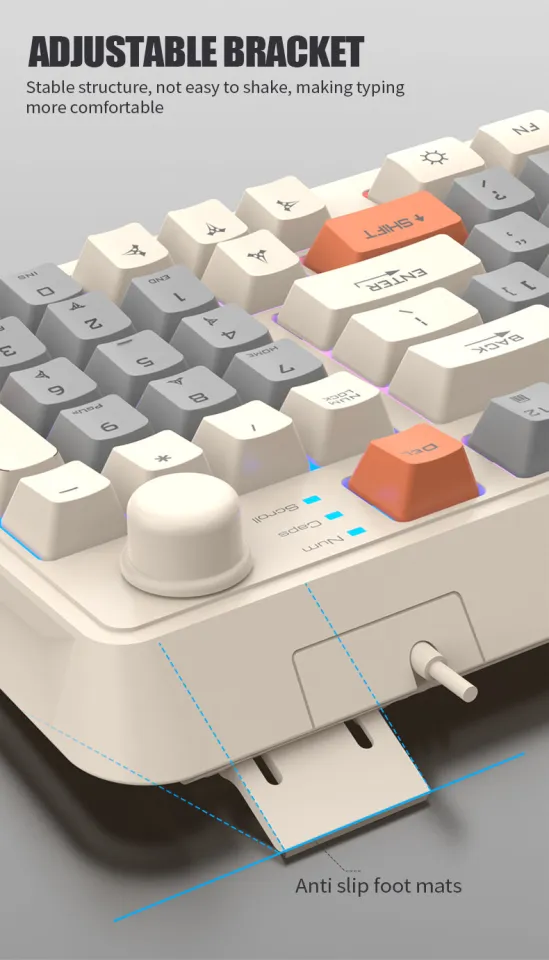 XunFox Wired Gaming Keyboard RGB 19 Non-Conflict Keys with Volume