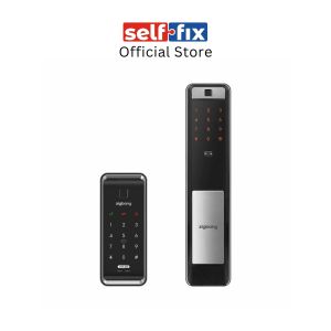 HDB/BTO Door Lock Bundle - Zigbang SHP-DP609 Wooden Door Smart Lock (Silver) + SHP-A21 Metal Gate Lock