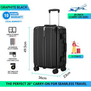 【SG Stock &Free Gifts】Aluminum Frame Luggage With TSA Luggage Lock 360°8-WheelExpandable Hardcase Big Travel Zipperless Cabin Size Suitcase Luggage Without Zipper Luggage Bag Travel Luggage 20/ 24 /29/Inch luggage bag 行李箱