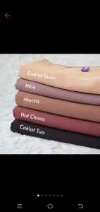 [05 m] kain meteran wolfis premium kain jatoh adem buat baju gamis syari hijab pashmina polos