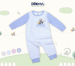 Body sơ sinh bé trai bé gái Tay Dài Vải 100% Cotton cao cấp Dokma size từ 0-9kg- Body liền thân cho bé sơ sinh