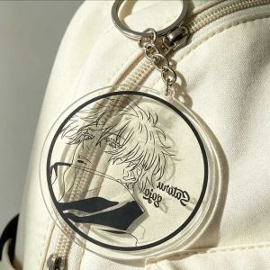 Jujutsu Kaisen Satoru Gojo Aesthetic Acrylic Keyring Round Transparent Pendant Anime Merch Bag Decor Light Amplifying Figure Gift