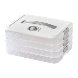 Convenient Lockable Dumpling Container Containers Holder with Lid Refrigerator Froze Dumpling Storage Plastic Box