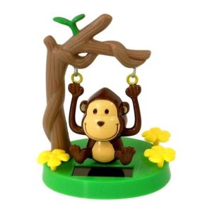TKC28 Swing Monkey Cute Animal Swinging Toy Kids Toys Gift Dashboard Ornaments Car Decoration Animated Monkey Toy Solar Powered Dancing Monkey Car Styling Accessories Animal Swinging Ornaments