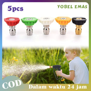 Isi 5 Nozzle Tips Quick Connect Pressure Washer Spray Kepala 1/4 Sprayer Release Connect Jet
