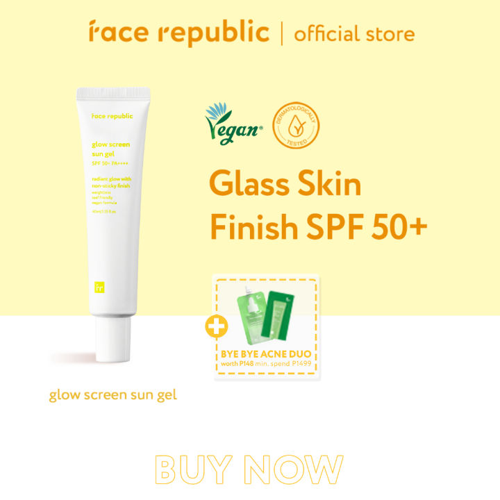 Face Republic Glow Screen Sun Gel SPF50+ PA++++ 40mL [Nonsticky