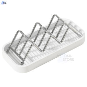 SG Stock Large Capacity Multi Grid Soap Rack Stainless Steel Soap Dish with Drain Tray for Bathroom & Shower Counter
