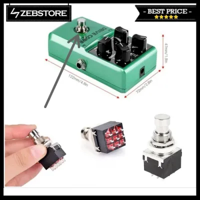 Saklar Switch Pedal Effects Injak Foot Push 3PDT 9 Pin Bypass Black