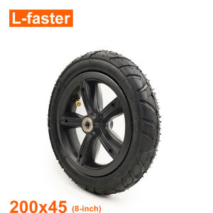 L-faster 200X45 black rubber Pneumatic Wheel for Electric Scooter 8 Inch General Parts