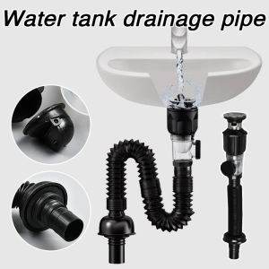Kitchen Sink Drain Flexible Retractable Deodorizing Filter Pipe Bathroom Sink Anti Clogging Fittings