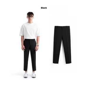 CELANA BAHAN | KERJA | FORMAL | KANTOR | PANJANG | HITAM | DASAR PRIA SLIMFIT