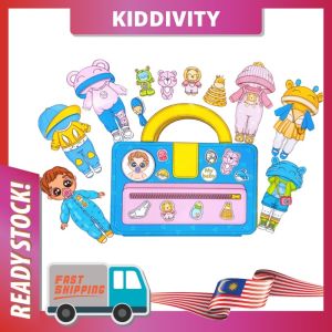(DIY PACK) BUSY BOOK QUIET BOOK BABY WARDROBE DOLL PAPER BOOK DIY BUSY BOOK KID ACTIVITY BOOK 安静书 纸娃娃安静书