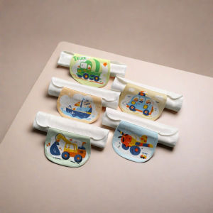 [ Shop Hot Sale ] Nezha Sweat Towel Pure Cotton a Kindergarten Sweat Absorption Towel for Boys and Girls Baby Sweat Pad Back Sweat Towel