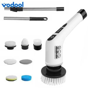 VODOOL Cordless Electric Spin Scrubber Rechargeable Cleaning Brush for Kitchen Bathroom Compact Lightweight Durable