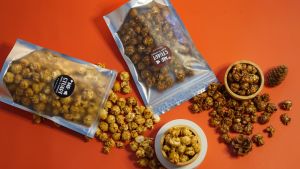 พรีเมียม ป๊อบคอร์น มิสเตอร์สจ๊วต แบบถุง 95g ขายส่ง/ขายตามร้านกาแฟ : Premium Popcorn Caramel Mr.Stuart/ popcorn คาราเมล