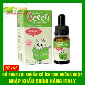 Men vi sinh 10 chủng Probiotics Ocecri bổ sung lợi khuẩn bao kép giúp hệ tieu hóa bé khỏe mạnh | Nhập khẩu chính hãng từ Ý