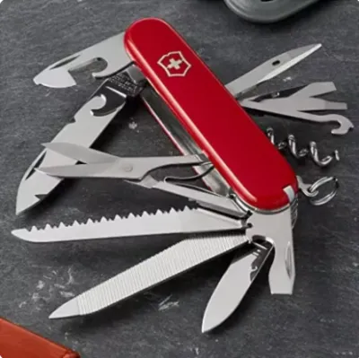 12 in 1 รุ่น Multi-function Knife Swiss Knife มีดสารพัดประโยชน์ ไขควง คีมปากจระเข้ ราคาถูกมีอเนกประสงค์ มีด15in1 เลื่อย ไขควงสี่แฉก ที่เปิดฝาขวด ไขควงปากแบน กรรไกร มีดสวิส มีดพับ มีดพก มีดเดินป่า มีดพับเอนกประสงค์ 31 in 1 รุ่น GG-K030 (สีแดงใหญ่)