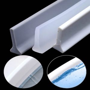 1pc Bathroom Water Stopper Silicone Retaining Strip Water Shower Dam Flood Barrier Dry And Wet Separation Blocker