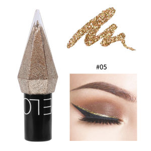 【Natural style】5 Colors Diamond Glitter Liquid Eyeliner Long Lasting Mini Eyeshadow Quick Dry Waterproof Silver Gold Makeup Eye Liner Cosmetic