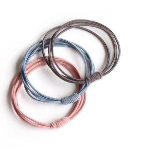 [SG👍Good Hair Tie] 10pc 5cm Simple Tight Black Hair Band Hair Ring Hair Ties Singapore Seller Dress Up