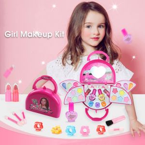 【READY STOCK】Portable Make Up Set Toys Kids Girls Non-toxic Washable Cosmetic Makeup Pretend Set Toy Mekap Budak Perempuan
