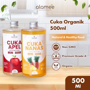 ALAMEE Cuka Apel Nanas Original Vinegar With Mother Premium Organik Pine Apple Cider Vinegar 500ml