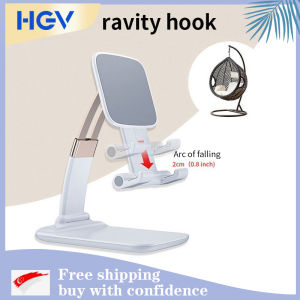 HGV Phone Holder Stand for Phone 13 Xiaomi Metal Phone Holder Foldable Mobile Phone Stand Desk For Phone series