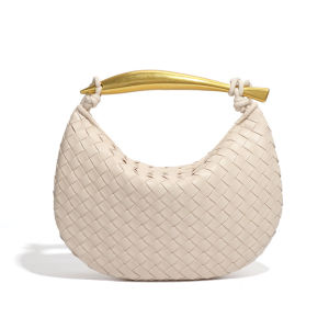 Unique design handmade sardine-patterned woven bag perfect for carrying dumplings a casual and versatile tote bag that can be carried by hand over the shoulder or crossbody available in stock