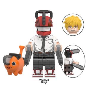 Pochita Power Angel Devil Bomb Himeno Makima Cartoon Anime Education Building Blocks Plastic Kids Mini Toys WM6159