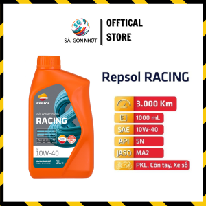 Dầu Nhớt Xe Số Xe Côn Tay REPSOL RACING 4T 10W40 1L Tổng Hợp Cao Cấp Chính Hãng Bốc Mượt Nhẹ Xe