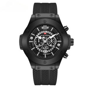 Skeleton Calendar Watch for Men Sport Waterproof Watches