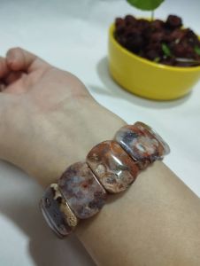 C0023  Coral Jade Hand Bar 珊瑚玉 手牌 镯子 手链 吊坠 首饰 玉石 配饰 Crystal Bracelet Bangles Pendants Papan Bracelets Jade BucklesCoral Jade with Collectible Value