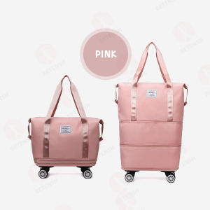Wheeled folding luggage bag/carry-on bag/checked baggage bag/waterproof foldable travel bag with wheels