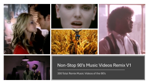 90s Non-Stop Music Videos Remix V1 in 32GB USB Flash Drive. 300+ Music Video Remix Compilation with a complimentary gift