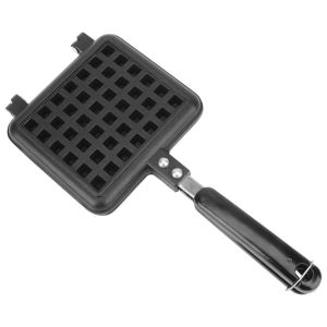 DUDAN Long Handle Waffle Baking Mold Square Cast Aluminum Waffle Maker Machine Professional Durable Waffle Metal Mold Pan Kitchen Cookware
